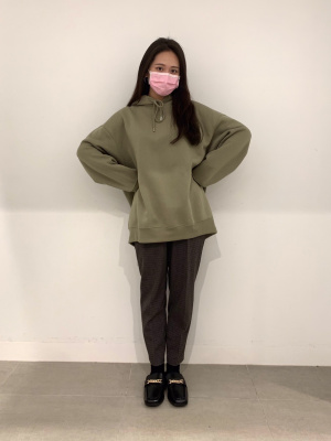 GU公式 | 起毛タックテーパードパンツ(チェック)