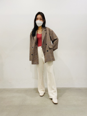 GU公式 | ブラフィールクロップドダイアモンドネックタンクトップ+X