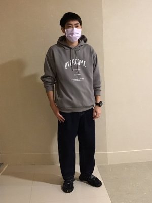 GU公式 | ダブルフェイスビッグパーカ(長袖)(ロゴ)