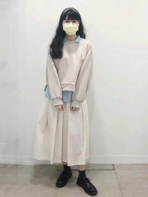 カナリア出品 GU公式 | ダブルフェイススリットプルオーバー(長袖)