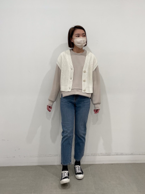 カナリア出品 GU公式 | ダブルフェイススリットプルオーバー(長袖)