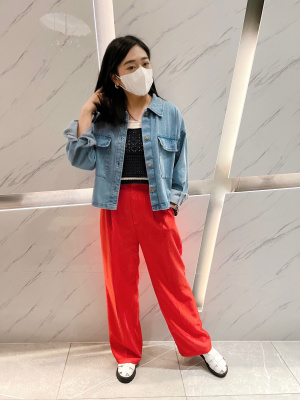 GU公式 | デニムクロップドシャツジャケット(長袖)