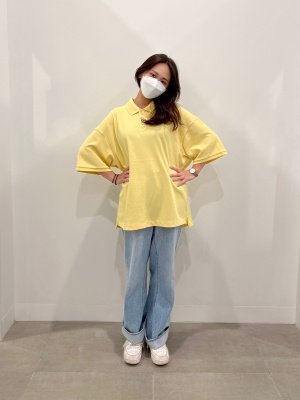 GU公式 | ワイドフィットポロシャツ(5分袖)NT+E