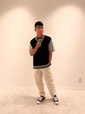 GU公式 | リンガービッグT(5分袖)(ボーダー)