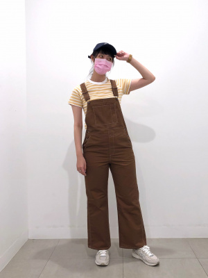 GU公式 | セミワイドサロペットパンツRS+X