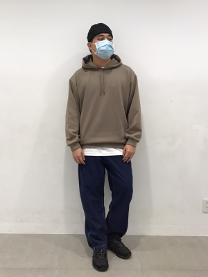 GU公式 | ダブルフェイスビッグプルパーカ(長袖)