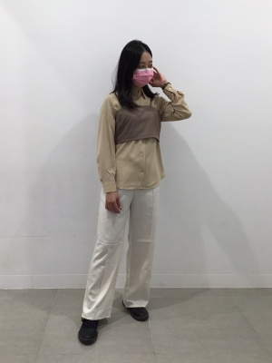 GU公式 | ストライプビスチェ(セットアップ可能)