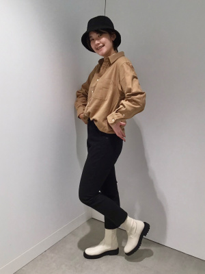 GU公式 | フランネルリラックスフィットシャツ(長袖)+E