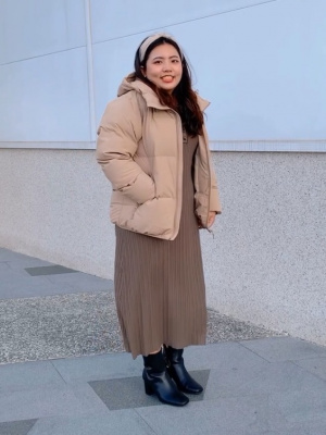 GU公式 | バイカラーポロニットワンピース(長袖)Q