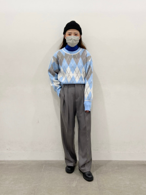 GU公式 | クロップドアーガイルセーター(長袖)YT+E