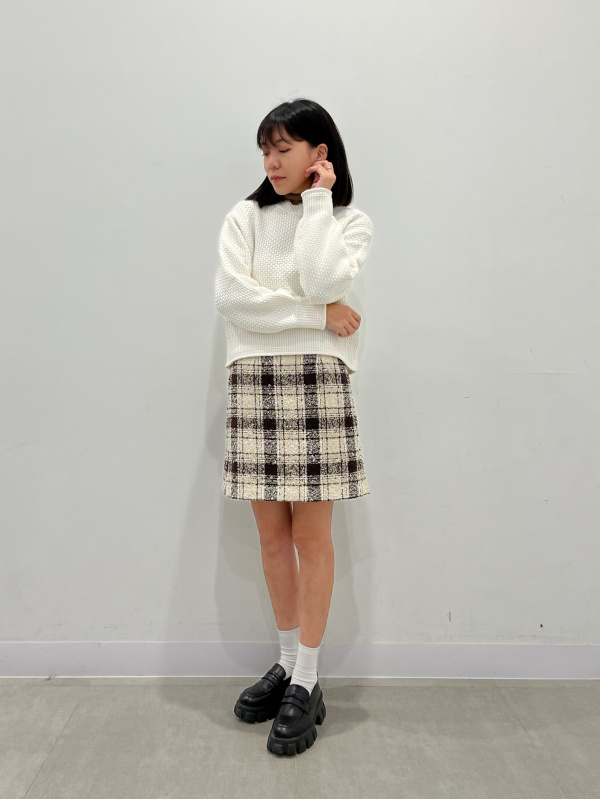 美品 秋服 台形スカート スカート チェック GU ミニ - ミニスカート