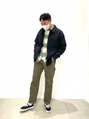 GU公式 | フランネルリラックスフィットシャツ(長袖)(チェック1)