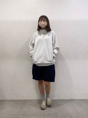 GU公式 | ヘビーウェイトスウェットハーフジッププルオーバー(長袖)