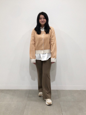 GU公式 | 2WAYクロップドカーディガン(長袖)(チェック