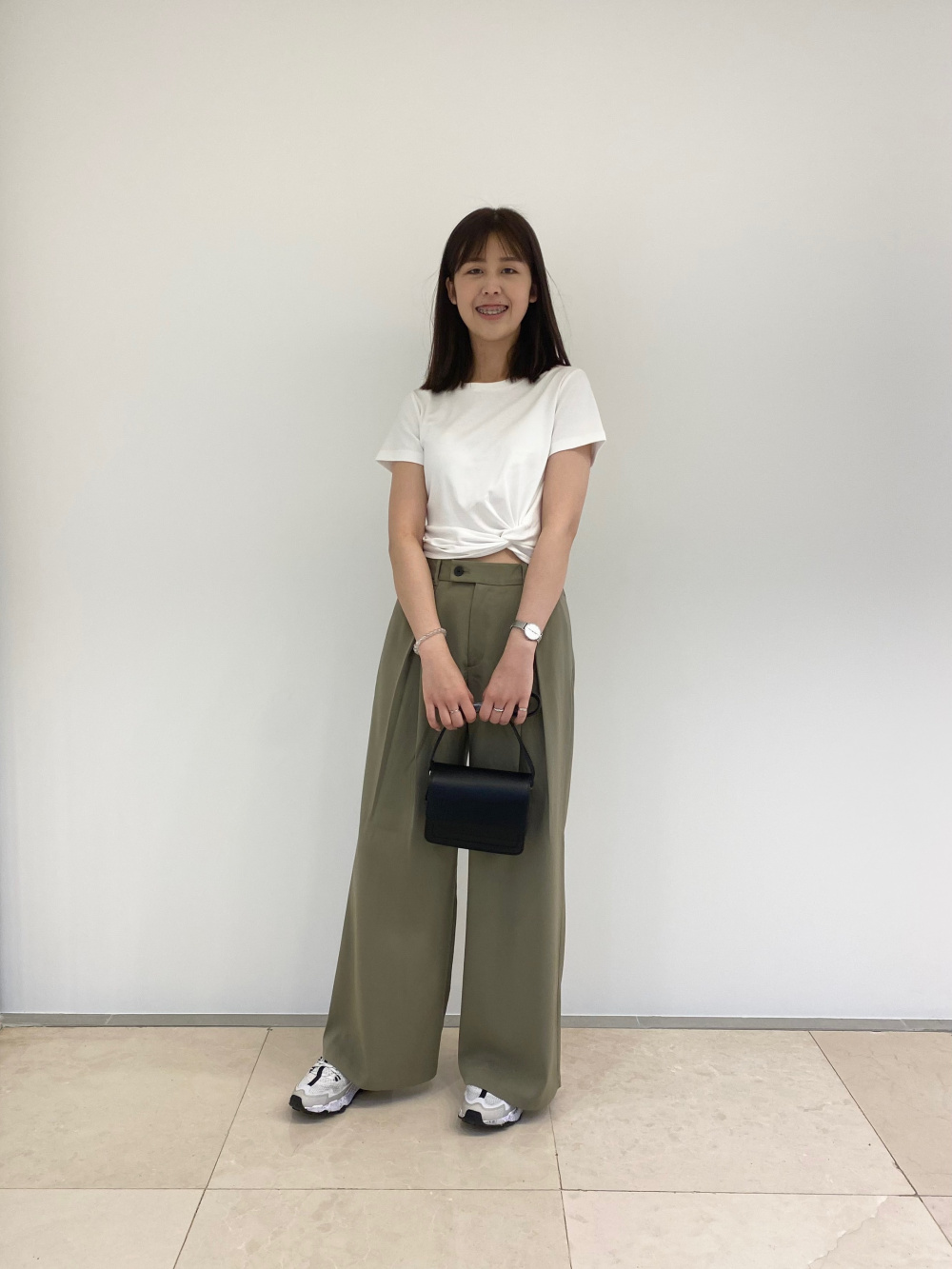 2WAYクロップドカーディガン(長袖)(セットアップ可能)、フレアミディ