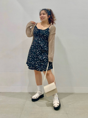 お月様さん専用 GU公式 | フラワープリントミニキャミソールワンピースYT+E