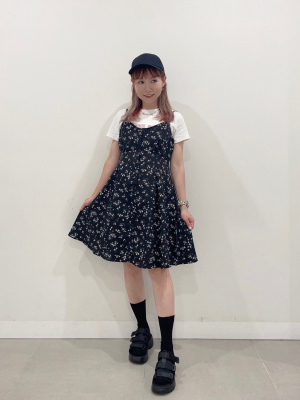 フラワープリント ノースリーブミニワンピース 楽天市場】On One's Own フラワープリントノースリーブ