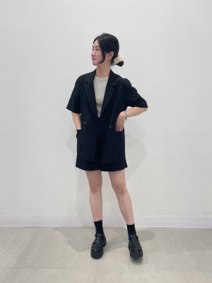 A KIND OF GUISEリネン素材セットアップ ※ジャケット単体購入も可能 リネン混紡ジャケット+ショートパンツセットアップ/6COLOR/FREE