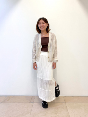 GU公式 | 透かし編みカーディガン(長袖)