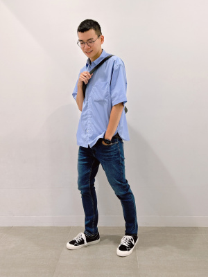 GU公式 | ブロードオーバーサイズシャツ(5分袖)+E