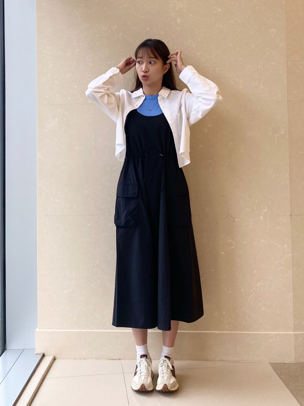 女裝軍裝吊帶連身裙Q+E | UQ 搜尋