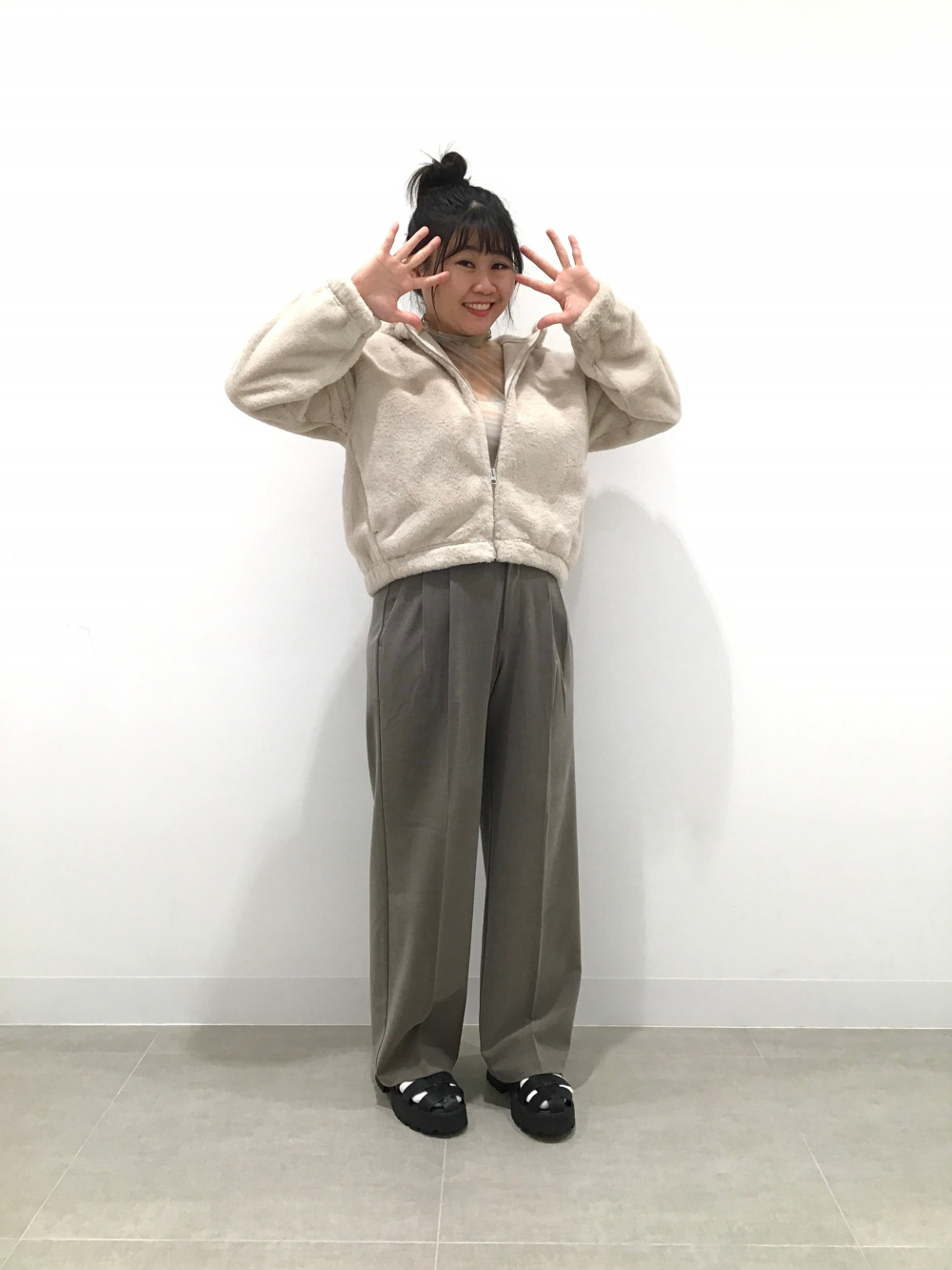 ポロシャツ(5分袖) Mrs. GREEN APPLE、リブナローロングスカート