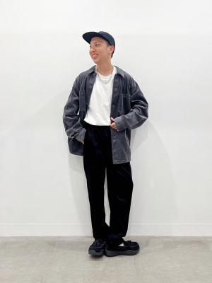 GU公式 | コーデュロイオーバーサイズシャツ(長袖)OSB+EC