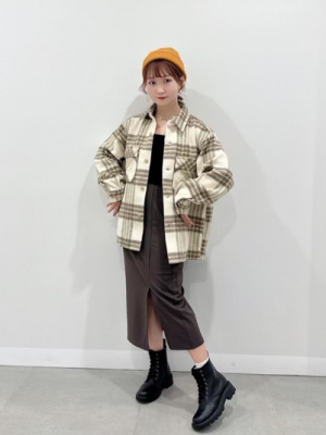GU公式 | カットソーナローミディスカート+EC(丈短め76.0～80.0cm)