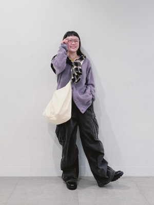 GU公式 | フランネルクロップドシャツ(長袖)+E(2023年冬アイテム)