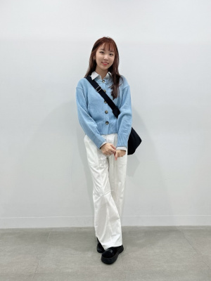 GU公式 | オックスフォードショートシャツ(長袖)(ストライプ)+E