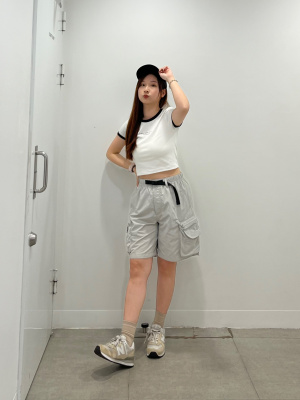 【️値下げ中！】  ミニT 半袖 夏服 Mサイズ GU - 「値下げ中」ジーユー GU コットンミニT［半袖］ピンク Mの