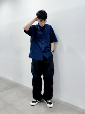 5着専用 GU公式 | シアサッカーシャツ(5分袖)(ストライプ)