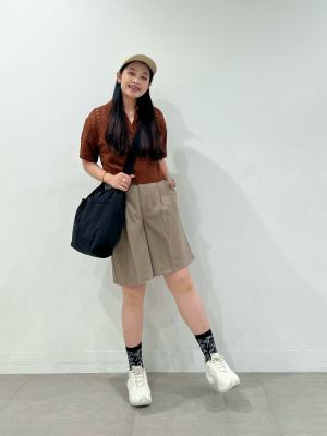 GU公式 | タックハーフパンツ(セットアップ可能)