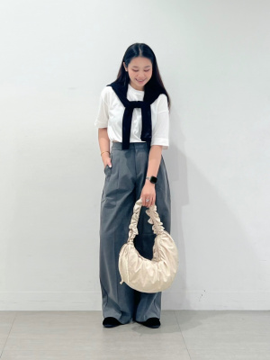 GU公式 | ウエストドローストリングT(5分袖)