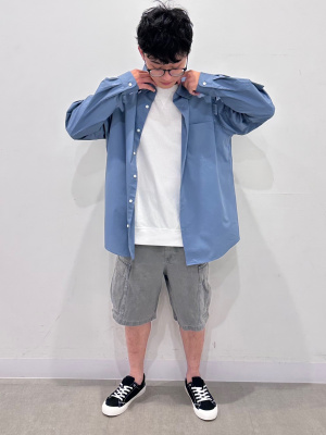 GU公式 | デニムワイドカーゴハーフパンツ