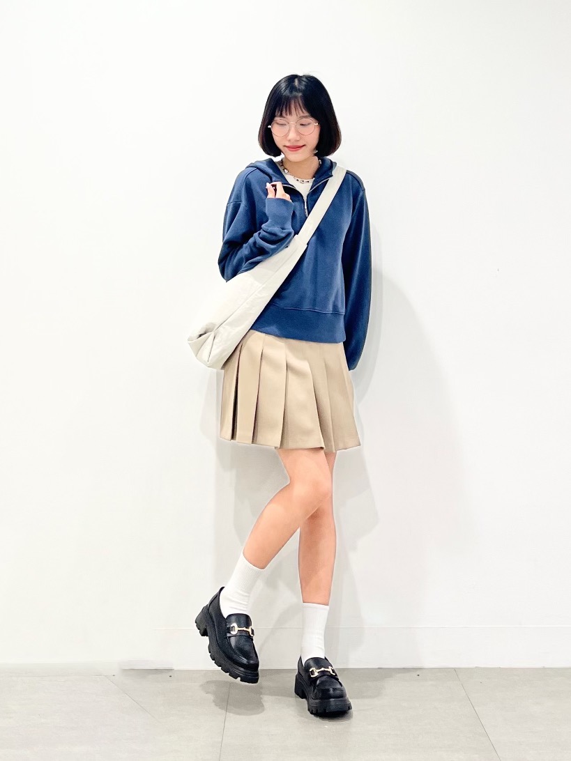 ニットクロップドタンクトップ+E、ウォッシュドスウェットハーフ