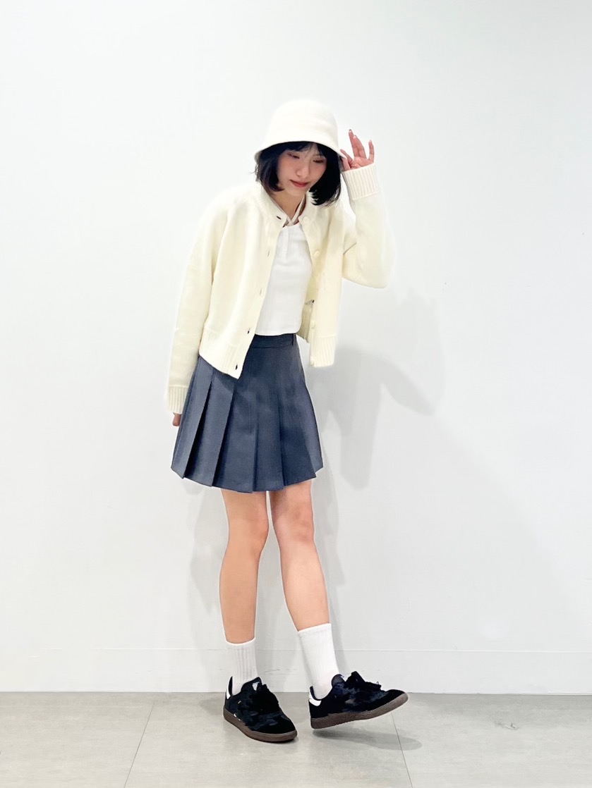 透かし編みカーディガン(長袖)、ブラフィールクロップド