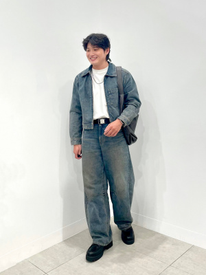 GU公式 | デニムジップアップブルゾン(セットアップ可能)