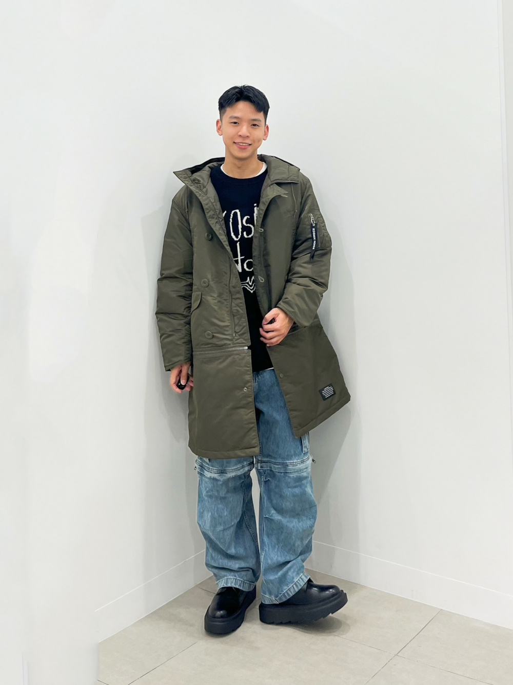 ケーブルカーディガン UNDERCOVER、デニムコンバーチブルワイドカーゴ