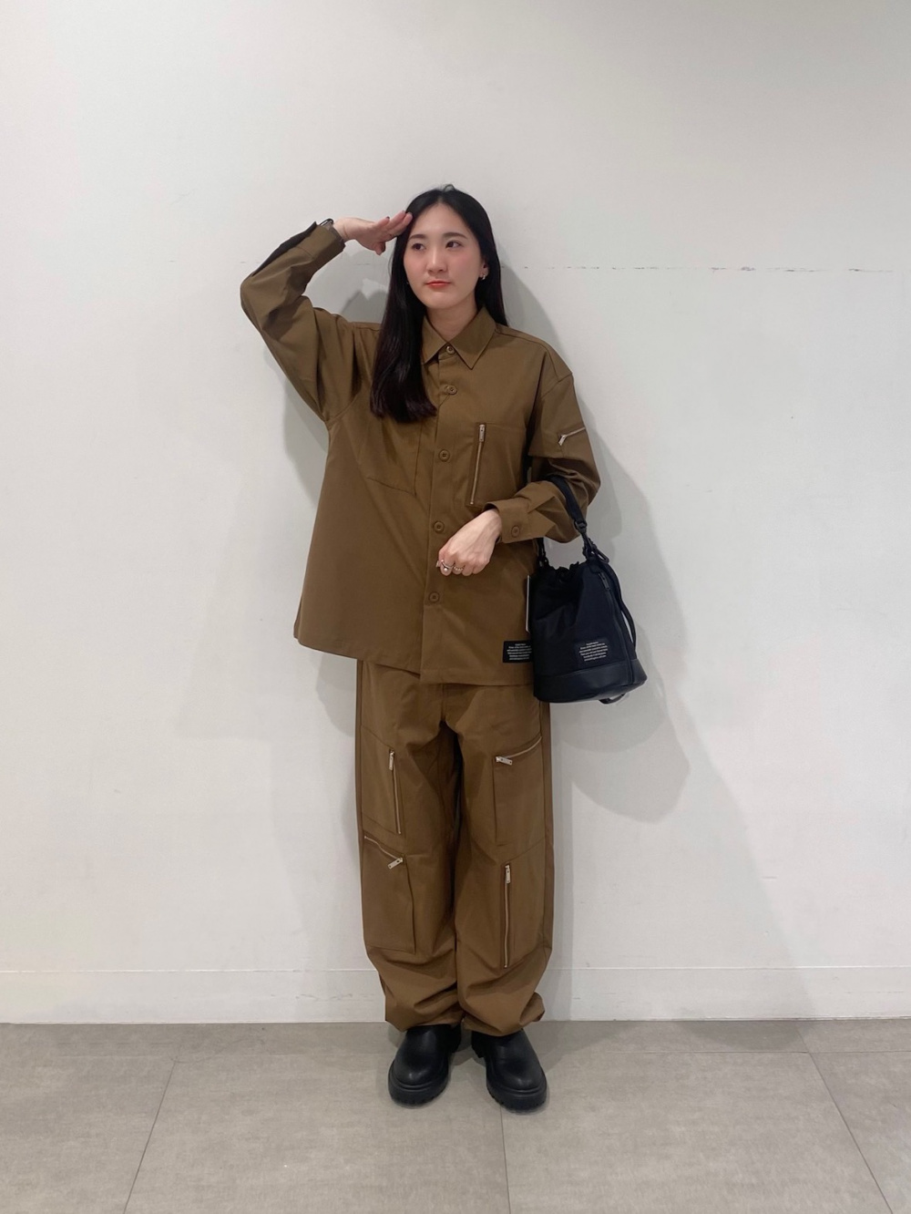 ジップポケットシャツ UNDERCOVER(セットアップ可能)、ジップポケット