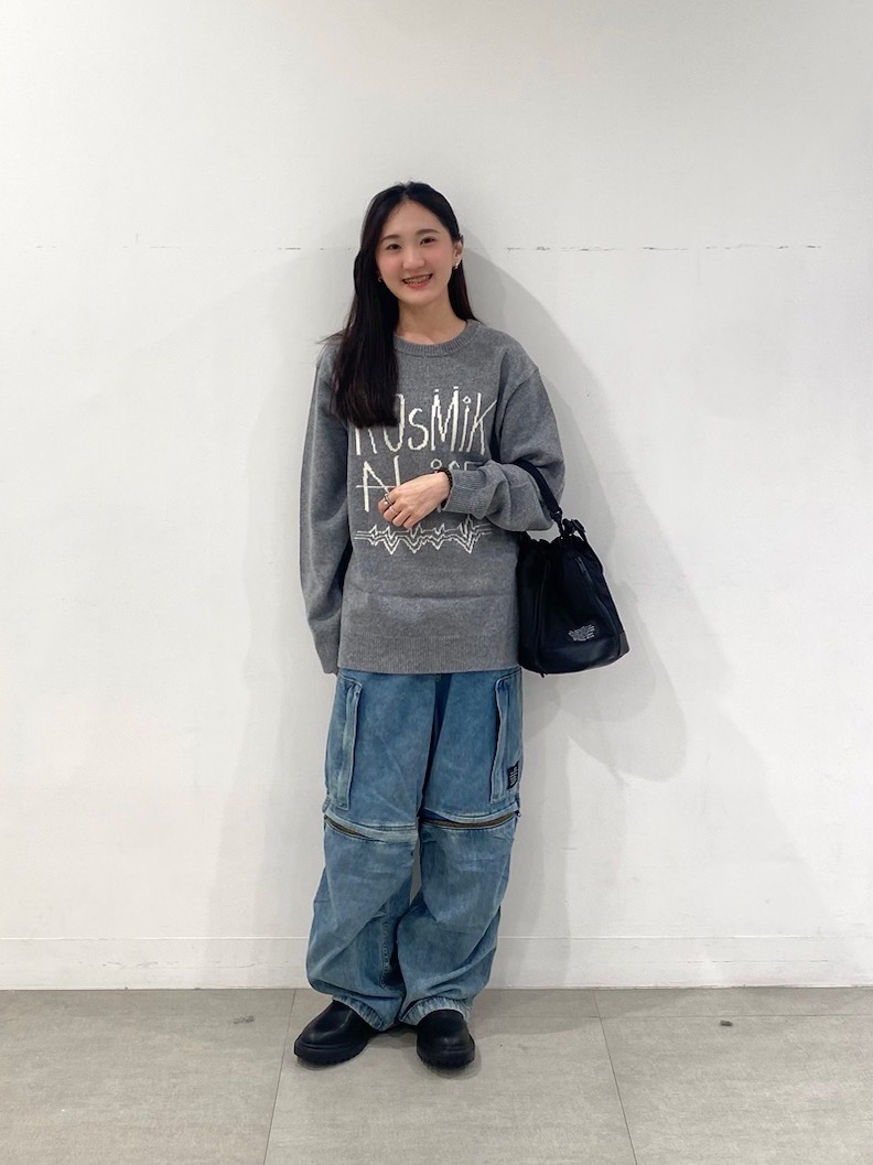クルーネックセーター UNDERCOVER、デニムコンバーチブルワイド