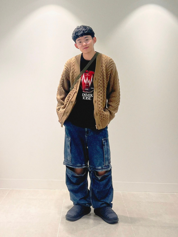 クルーネックセーター UNDERCOVER、デニムコンバーチブルワイドカーゴ