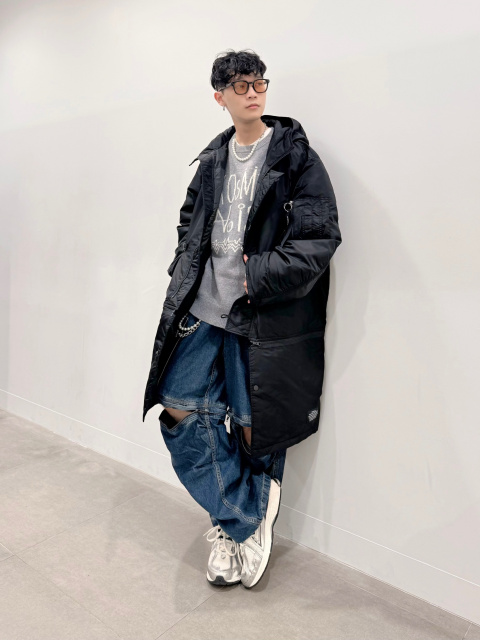 ヒートパデッドコンバーチブルコート UNDERCOVER、ジップポケット