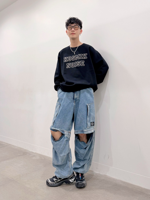 ヒートパデッドコンバーチブルコート UNDERCOVER、クルーネック