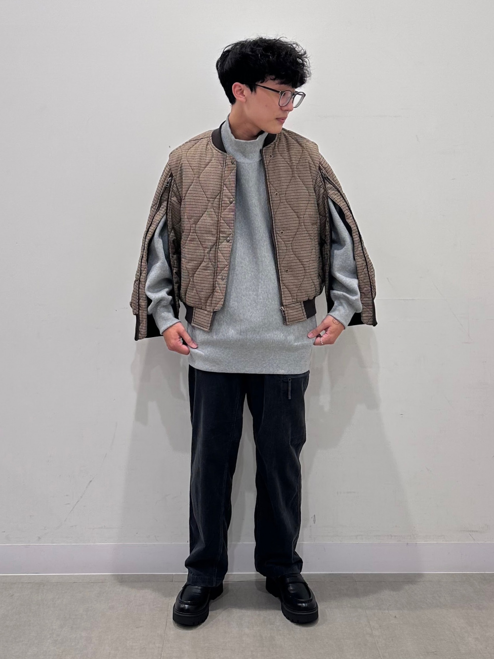 ビスチェコンビネーションシャツ by rokh、キルティングブルゾン