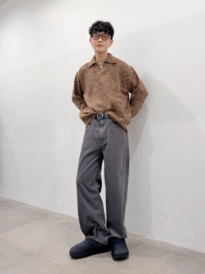 GU公式 | ブラッシーニットスキッパーポロシャツ