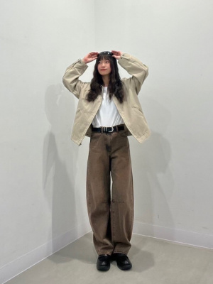 GU公式 | ウォッシュドコットンワークジャケット