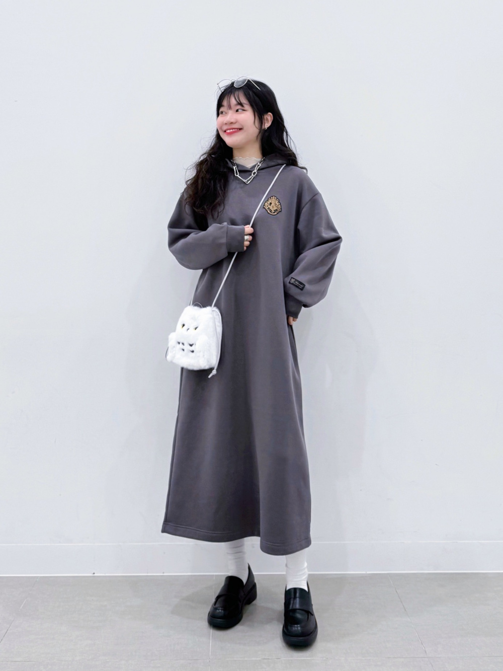 ichi ボトルネックスウェットワンピース