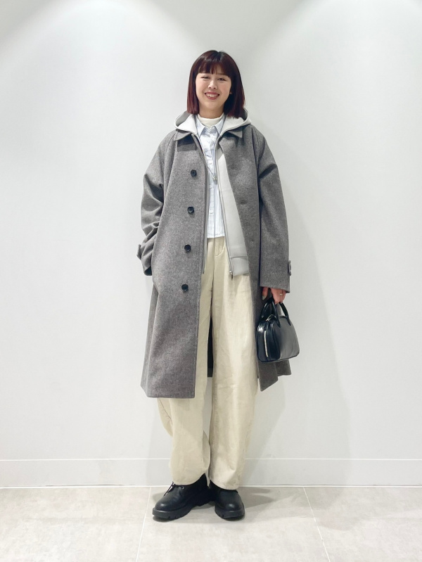 女裝網路獨家-燈芯絨barrel leg錐形褲(褲長稍長:81cm)(成套穿搭