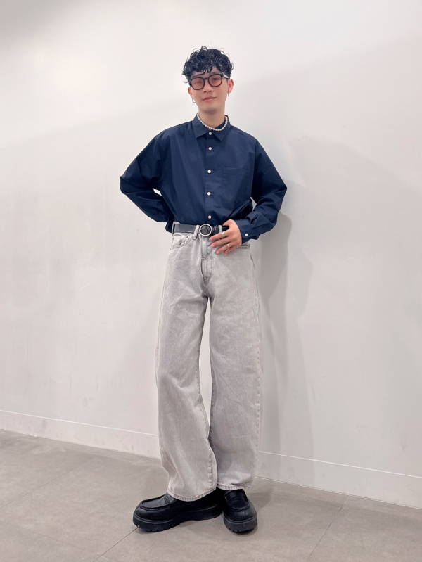 ジップポケットシャツ UNDERCOVER、コーデュロイバギーパンツ(丈標準